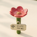 Flower Waterer for Bees and Butterflies – Hand-Painted Garden Decoration