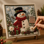 3D Stoff-Bastelset Weihnachten mit vorgestanzter Schablone