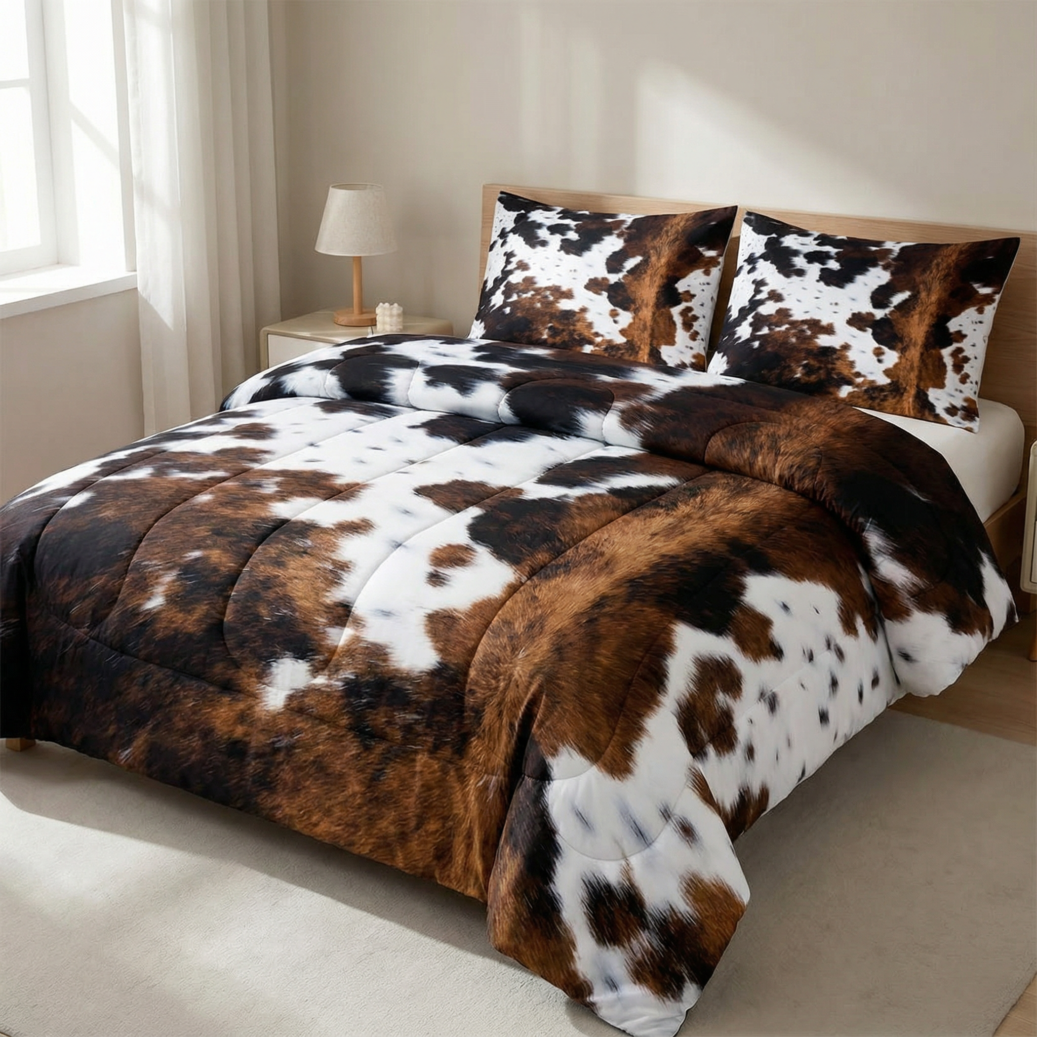 Kuhflecken-Bettdecken-Set – Western-Stil für Ihr Schlafzimmer