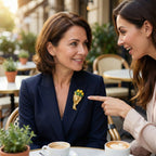 Blumenvase-Brosche mit kleiner Öffnung für frische Stiele