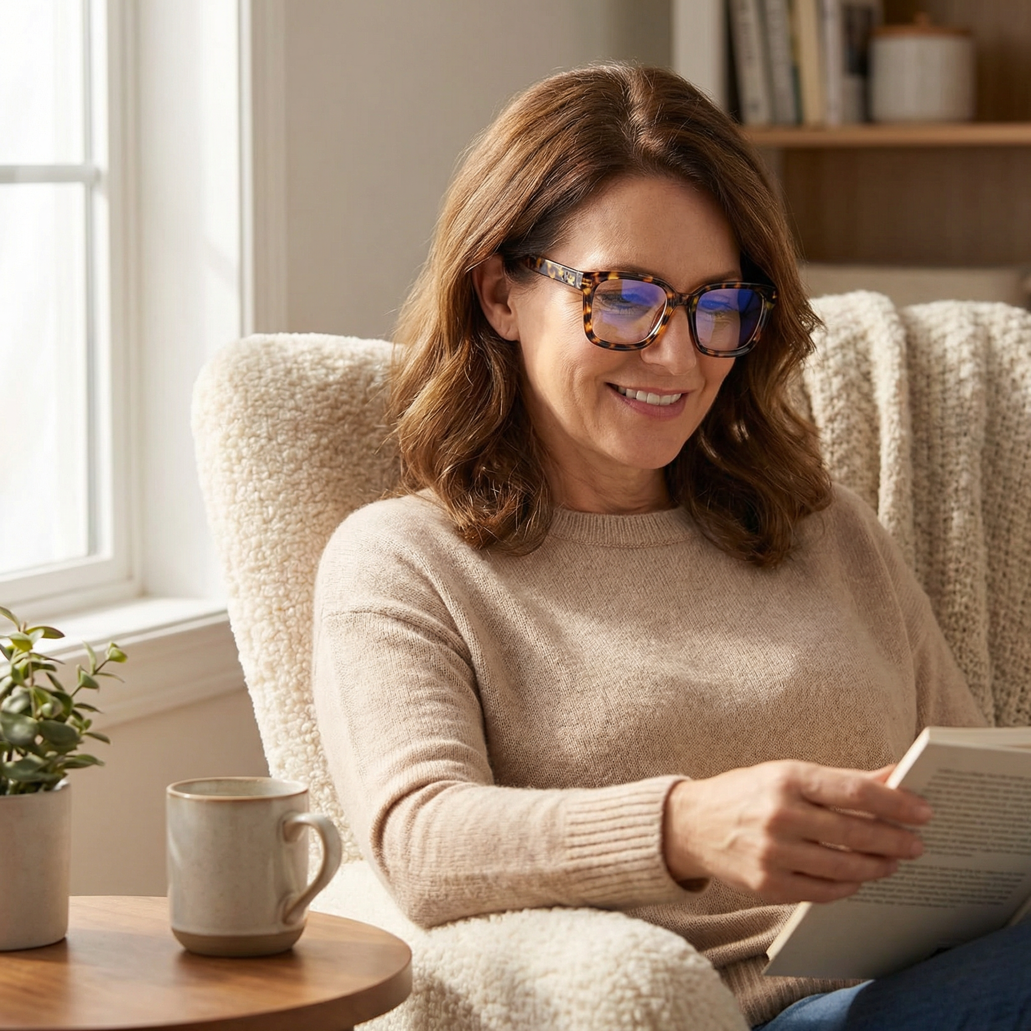 Oversized Reading Glasses with Blue Light Filter