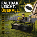Klappbarer Campingtisch mit Rollup-Tischplatte