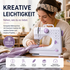 Mini-Nähmaschine mit 12 Stichen – kompakt & robust