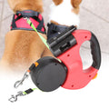 Doppelte Einzieh-Hundeleine mit LED-Taschenlampe – Zwei Hunde gleichzeitig führen
