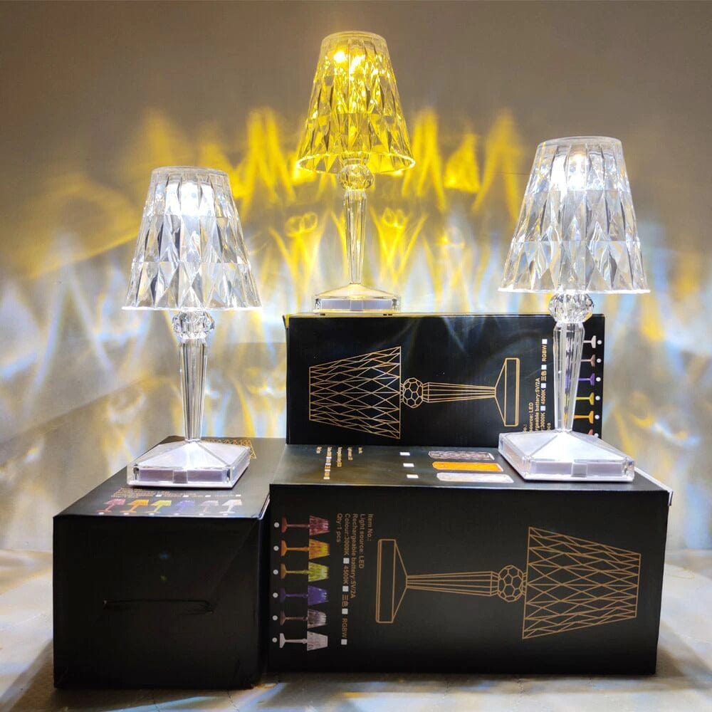 LED Kristall Tischlampe -   Mivoza Deutschland