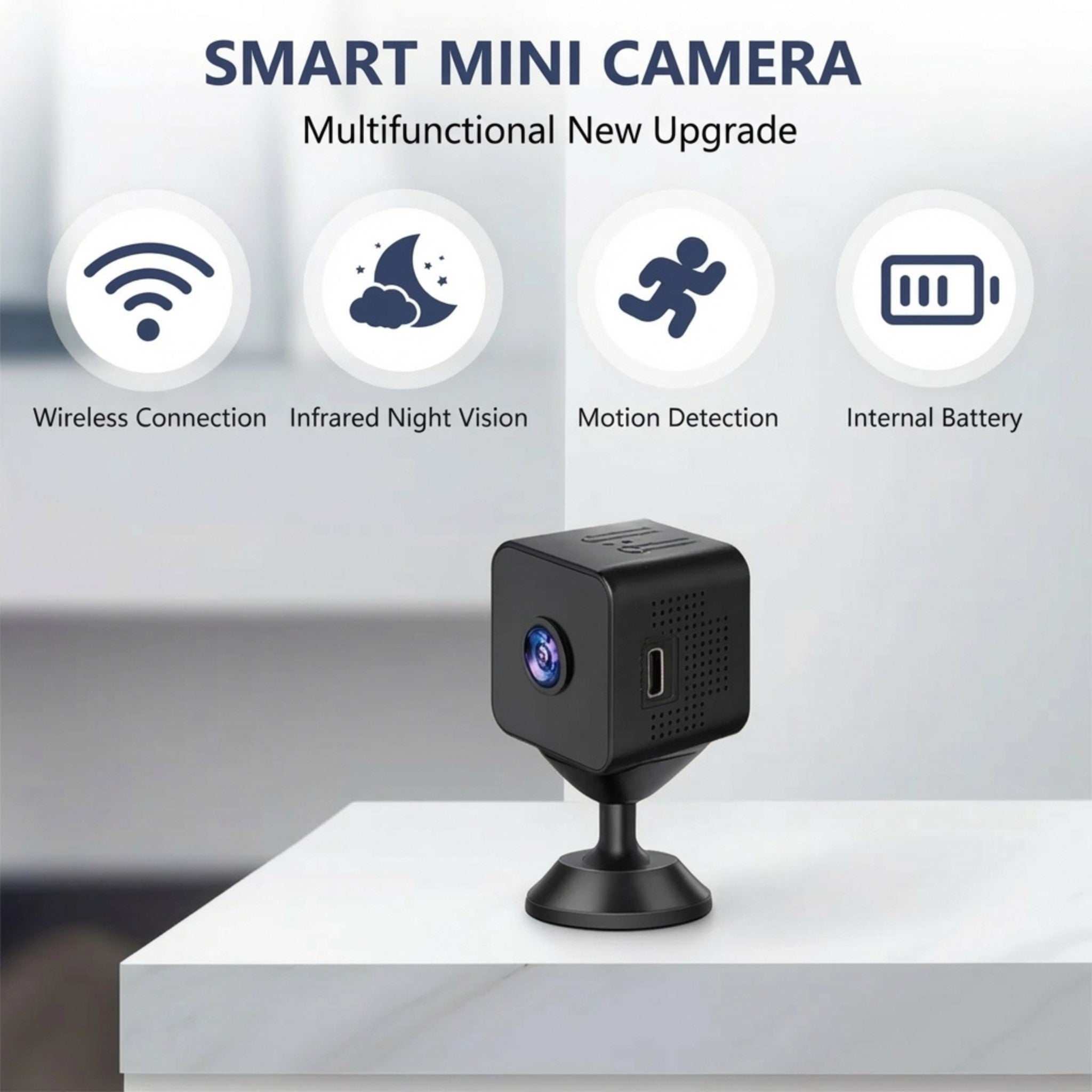 Mini WLAN-Kamera mit Nachtsicht und Bewegungserkennung