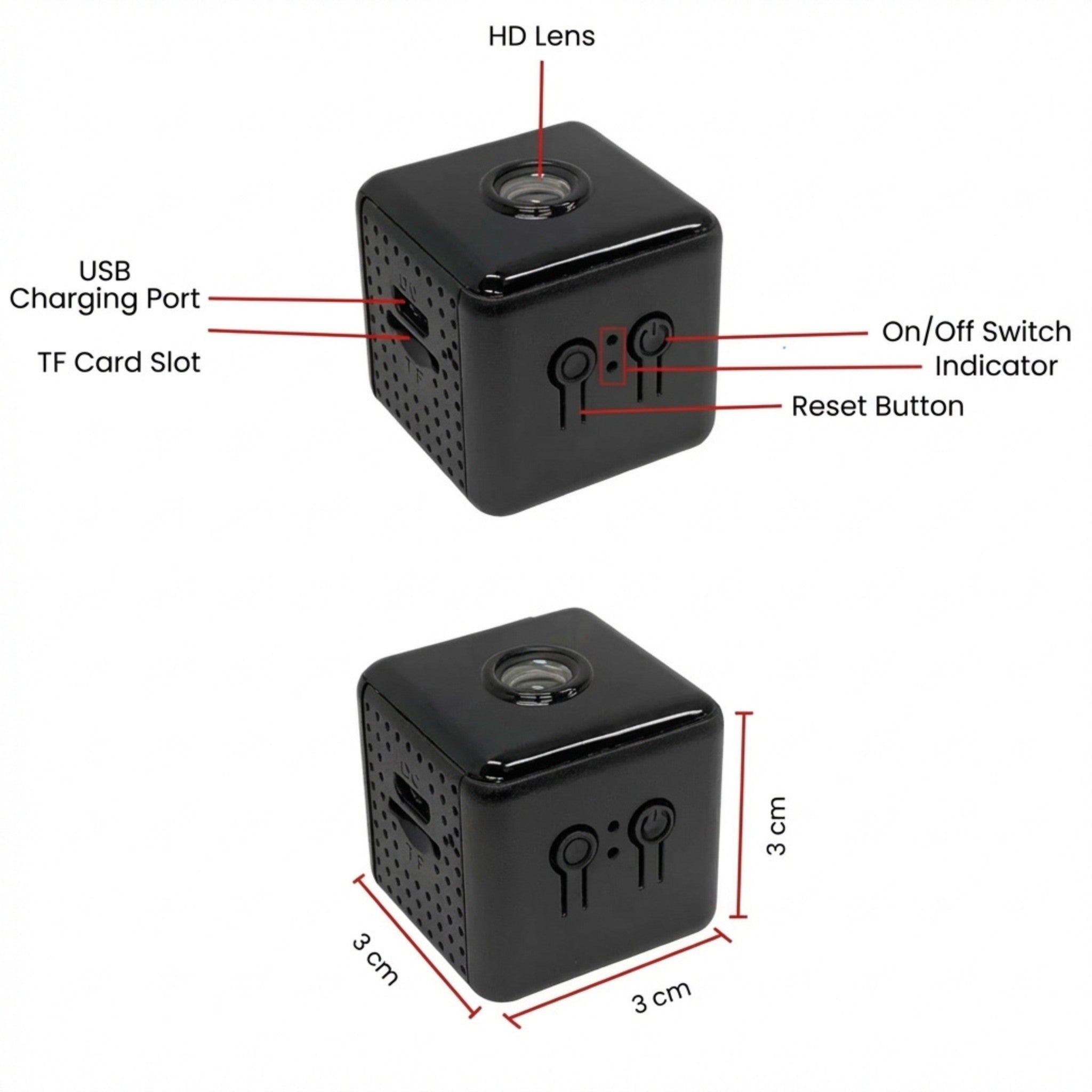 Mini WLAN-Kamera mit Nachtsicht und Bewegungserkennung