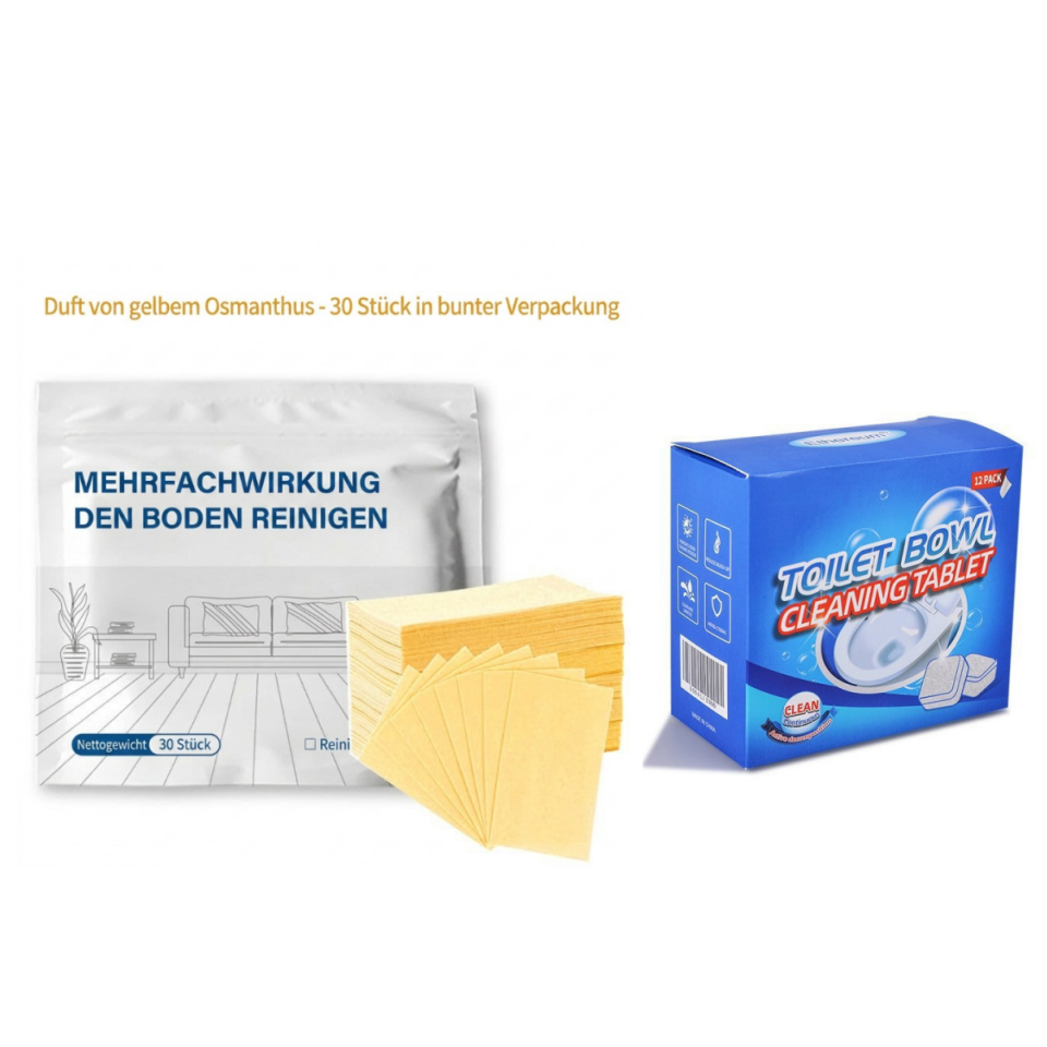 Concentrated floor cleaning tablets in 5 colors