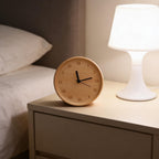 Beech Wood Alarm Clock — Silent Movement, Gentle Alarm, Minimalist Design
