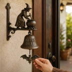 Türglocke Hexe Gusseisen Antik-Bronze