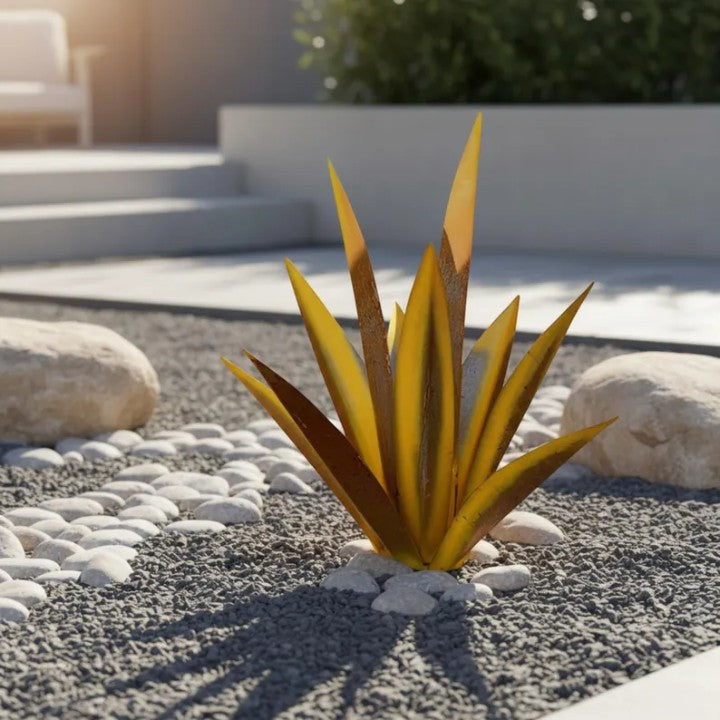 Metall-Agave Gartenfigur – Dekorative Skulptur für Garten & Terrasse
