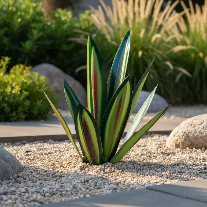 Metall-Agave Gartenfigur – Dekorative Skulptur für Garten & Terrasse