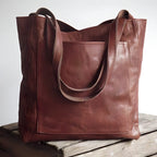 Lederhandtasche Damen mit Doppelriemen