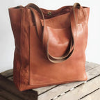 Lederhandtasche Damen mit Doppelriemen