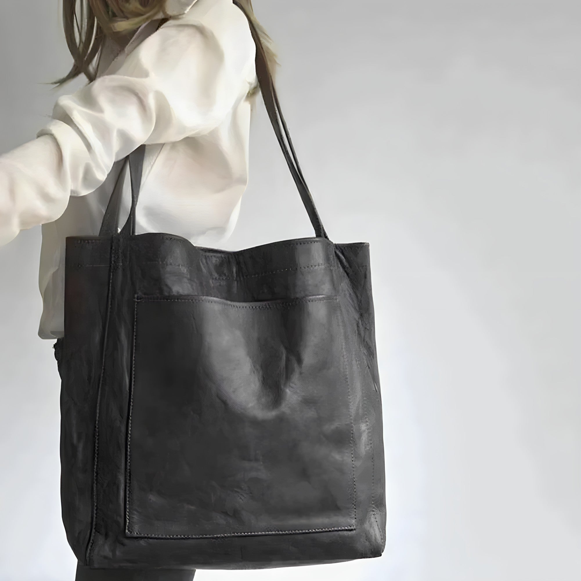 Lederhandtasche Damen mit Doppelriemen