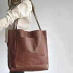 Lederhandtasche Damen mit Doppelriemen