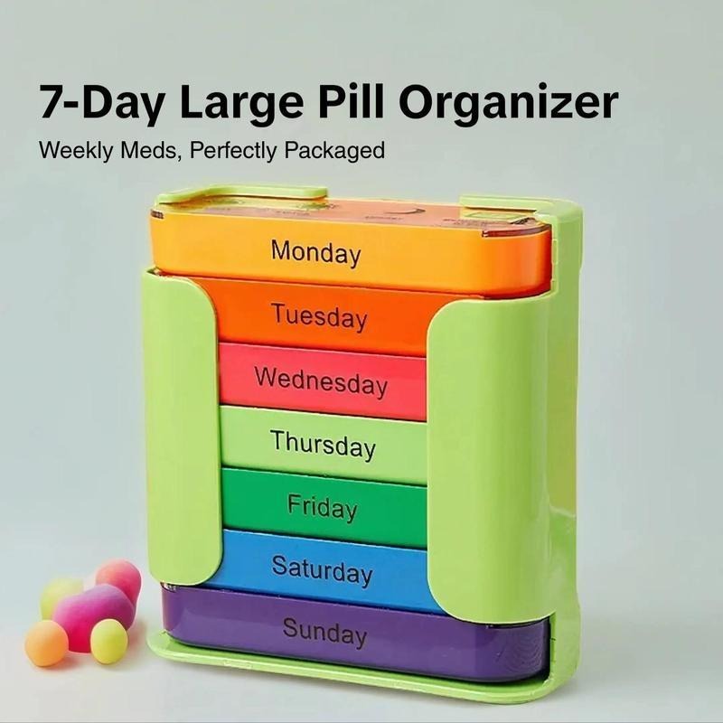 7-Day Pill Organizer with Weekday Labels