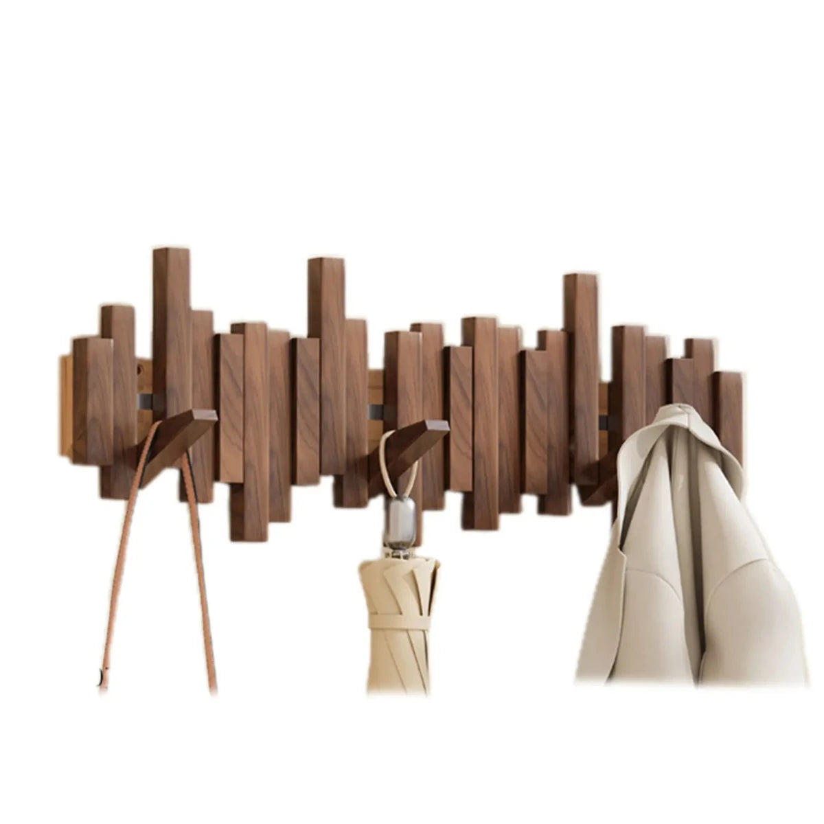 Wandgarderobe Holz mit Haken