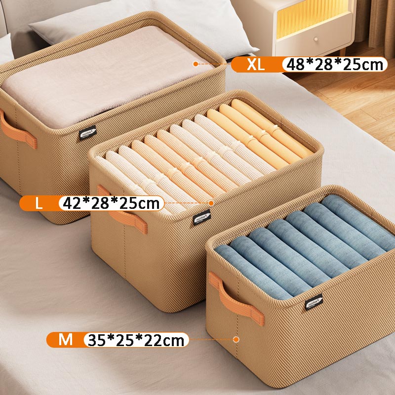 Foldable Fabric Storage Box with Handles