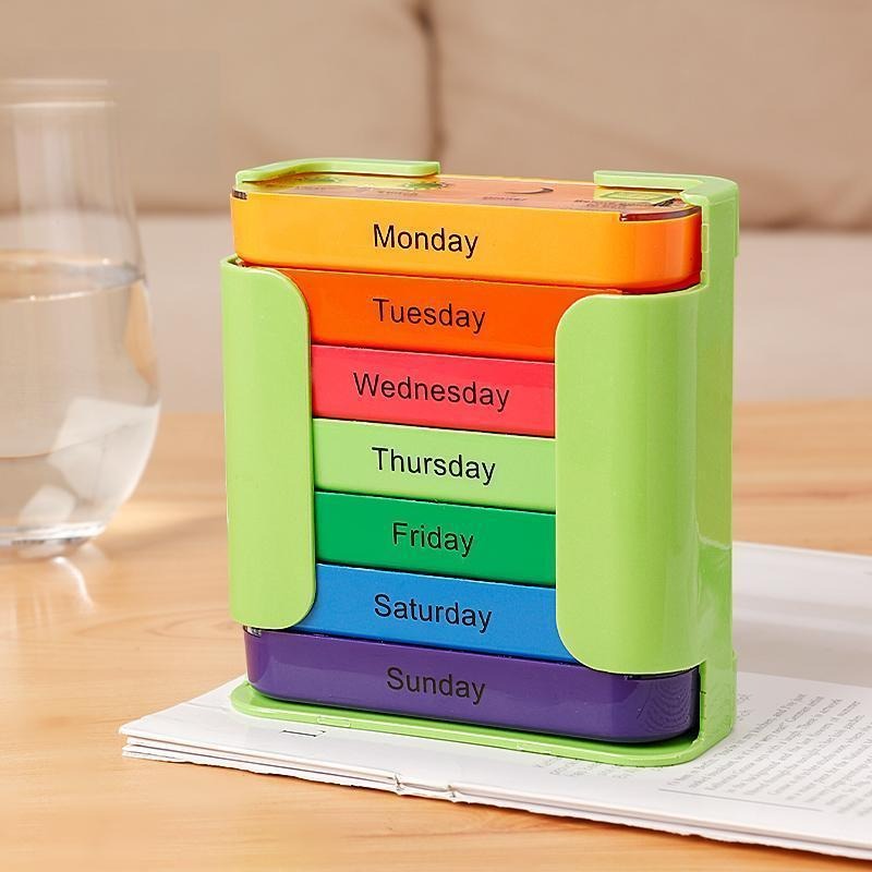 7-Day Pill Organizer with Weekday Labels