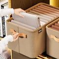 Foldable Fabric Storage Box with Handles