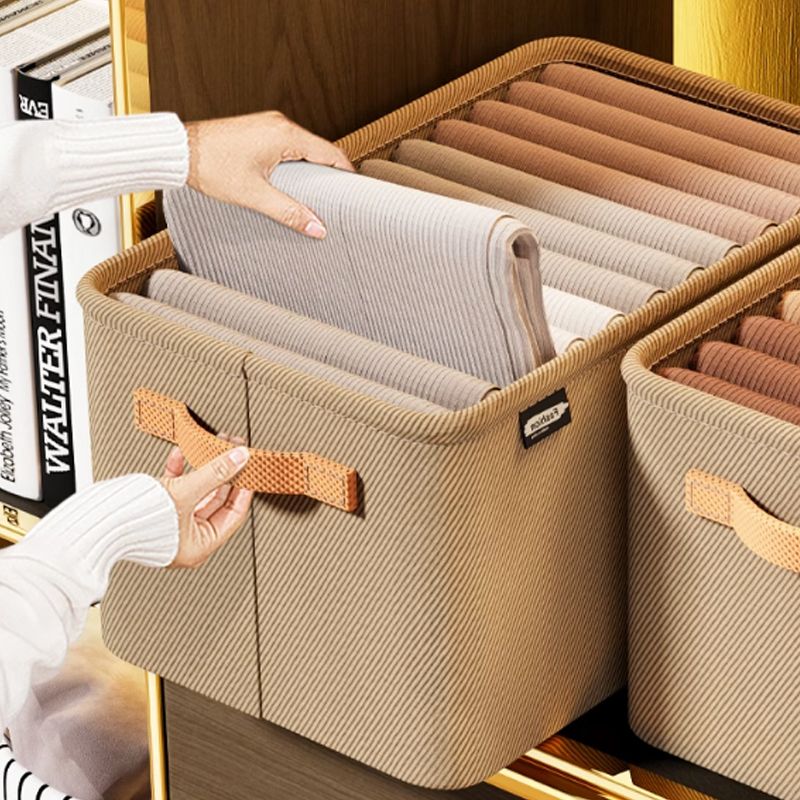 Foldable Fabric Storage Box with Handles