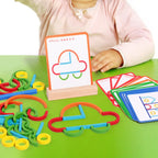 Wooden Sticks & Rings Construction Set with Task Cards