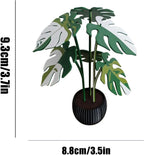 Coaster with Monstera Artificial Plant – Surface Protection with Decorative Accent