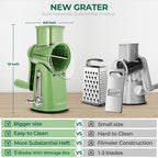 Rotary Grater with 5 Interchangeable Blades – Suction Cup Mount