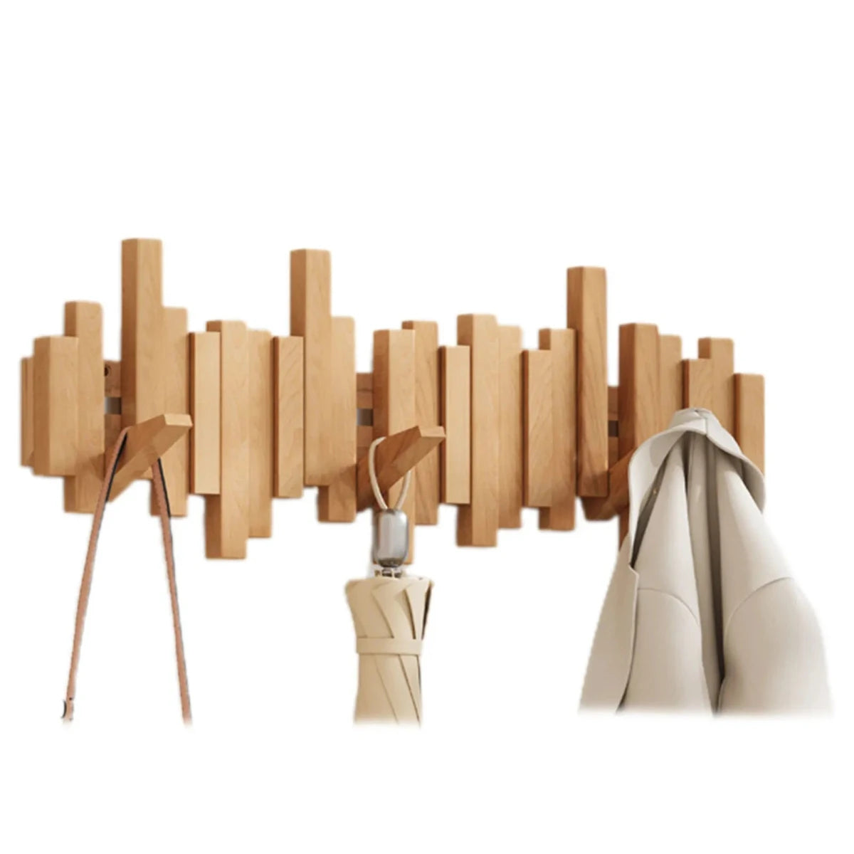 Wandgarderobe Holz mit Haken
