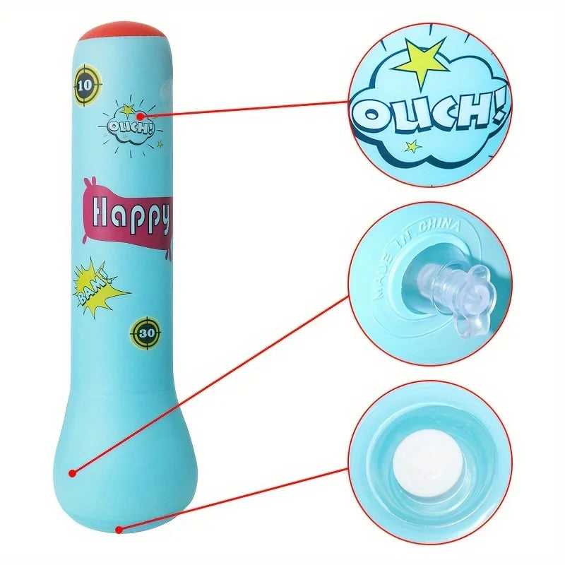 Inflatable Kids' Punching Bag with Gloves – Safe Training