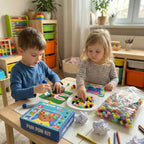 Pompon-Bastelset mit Tierkarten – Kreatives Spiel ohne Bildschirm