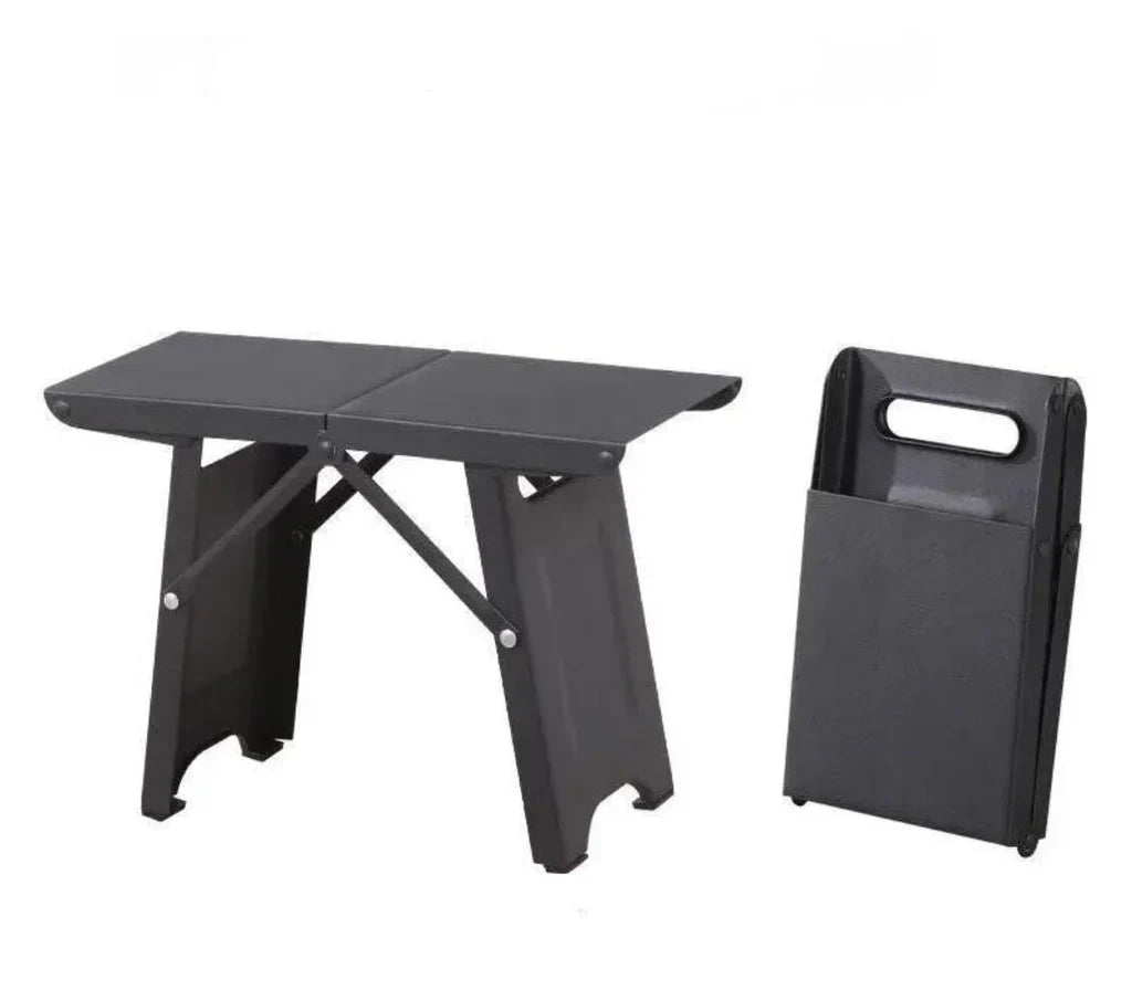 Folding metal stool for camping and outdoor use