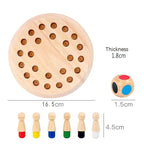 Wood Memory Game with Color Pegs & Dice – From 3 Years Old