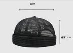 Breathable mesh cap with adjustable strap