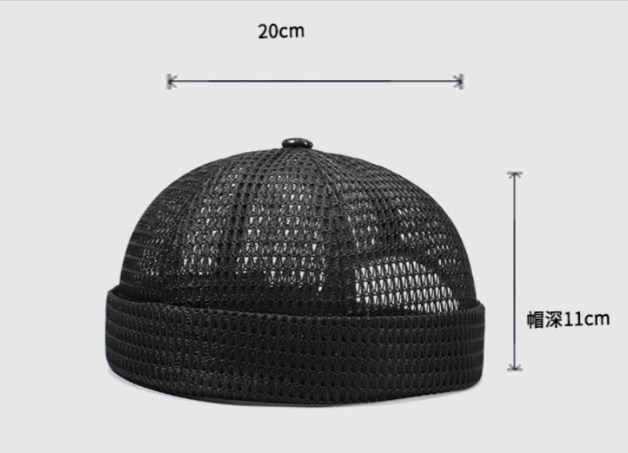Breathable mesh cap with adjustable strap