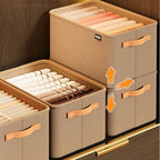 Foldable Fabric Storage Box with Handles