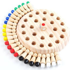 Wood Memory Game with Color Pegs & Dice – From 3 Years Old