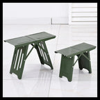 Folding metal stool for camping and outdoor use