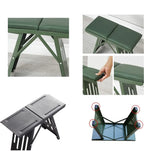 Folding metal stool for camping and outdoor use