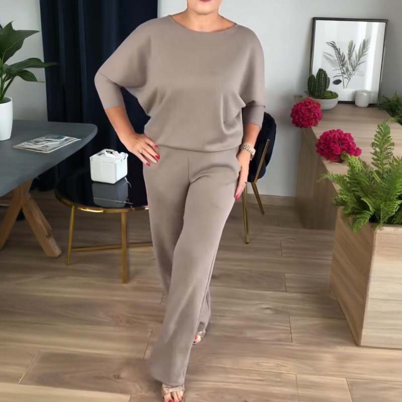 3-piece lounge set for women with cardigan, top, and pants