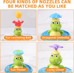 Crocodile Bath Toy with LED Light and Water Fountain