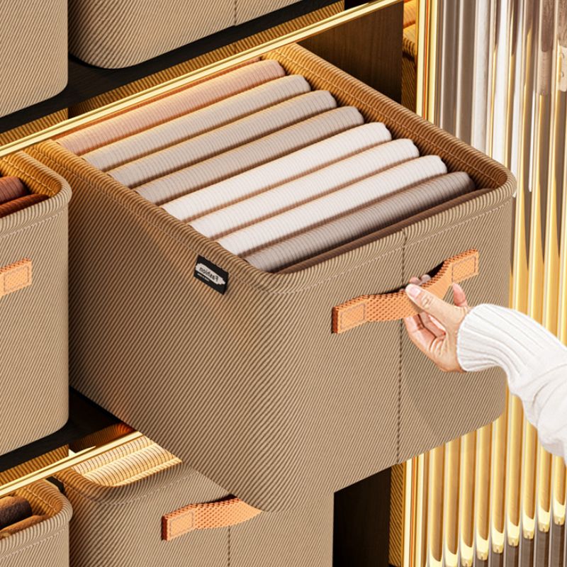 Foldable Fabric Storage Box with Handles
