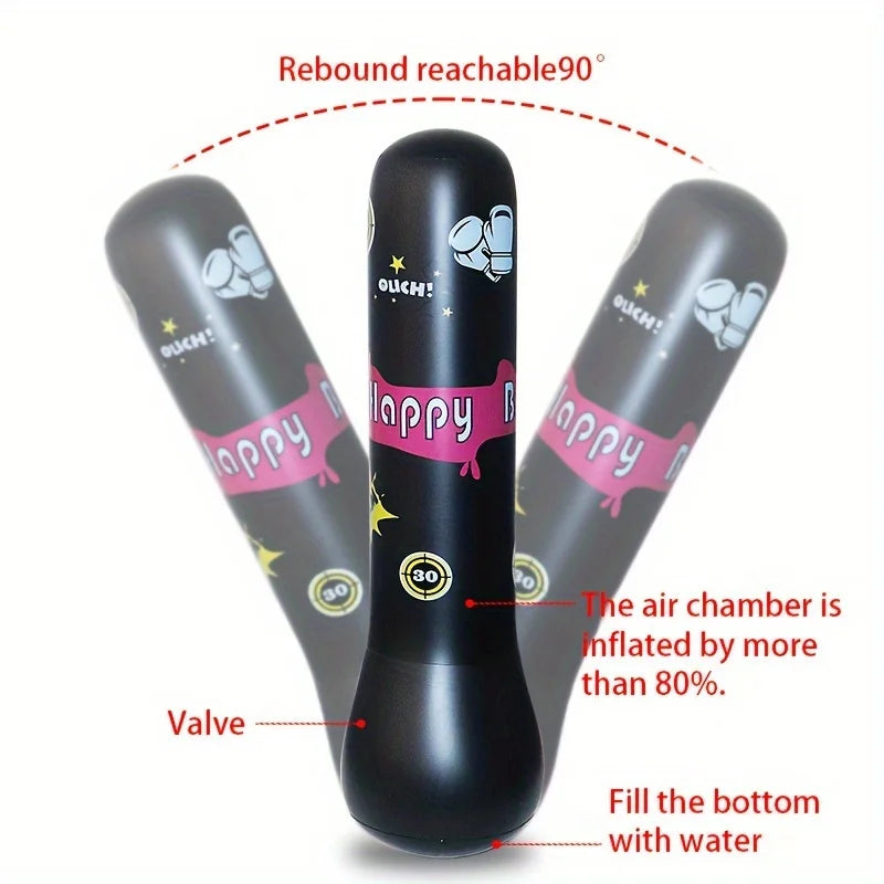 Inflatable Kids' Punching Bag with Gloves – Safe Training