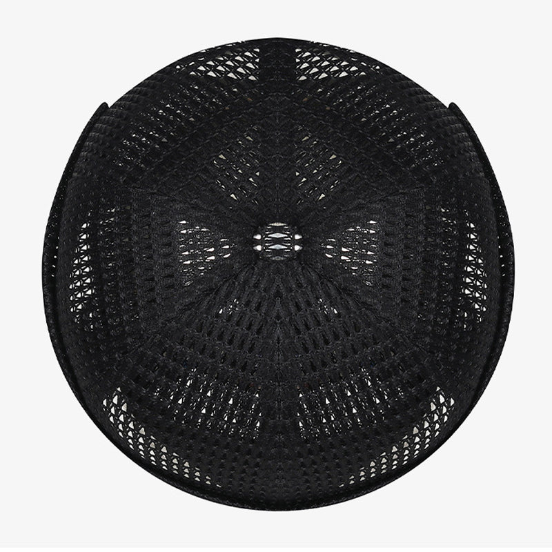 Breathable mesh cap with adjustable strap
