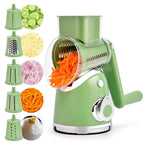 Rotary Grater with 5 Interchangeable Blades – Suction Cup Mount