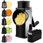 Rotary Grater with 5 Interchangeable Blades – Suction Cup Mount