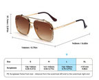 Retro Oversized Sunglasses with UV400 Protection