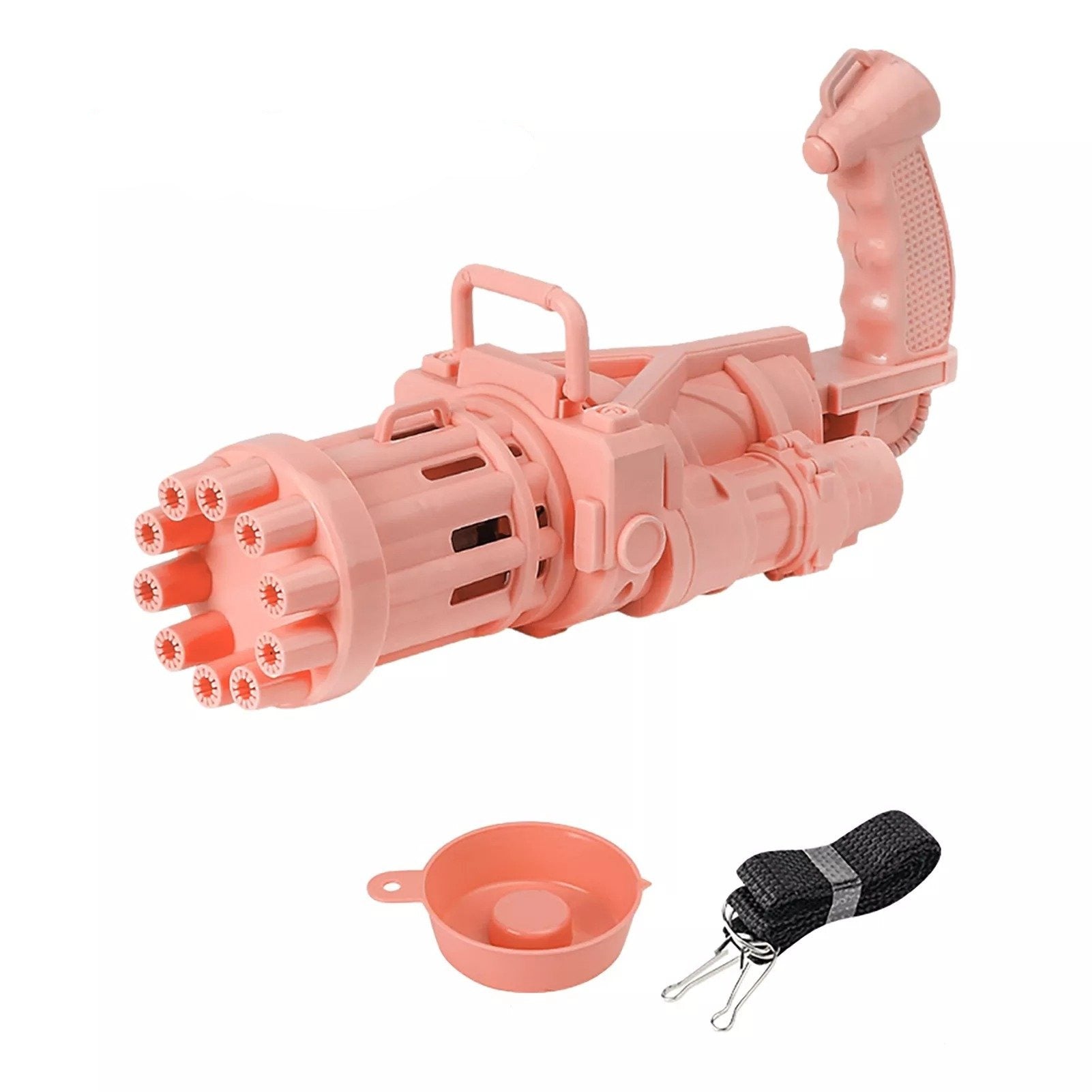 Automatic bubble machine with pistol grip