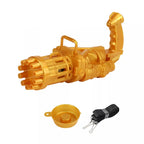 Automatic bubble machine with pistol grip